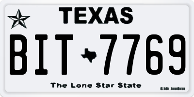 TX license plate BIT7769