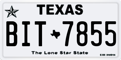 TX license plate BIT7855