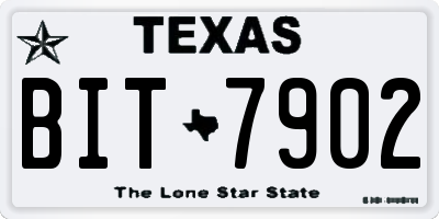 TX license plate BIT7902