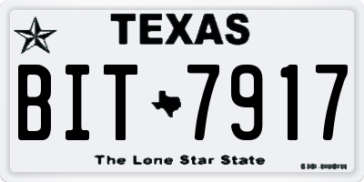 TX license plate BIT7917