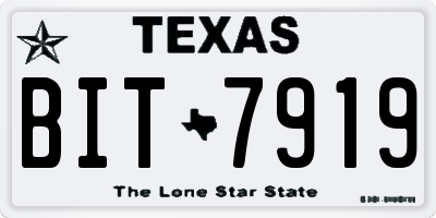 TX license plate BIT7919