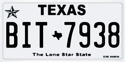 TX license plate BIT7938