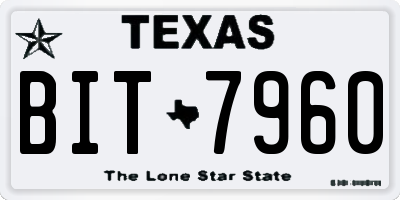 TX license plate BIT7960