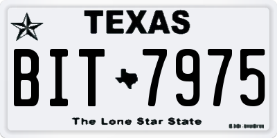 TX license plate BIT7975