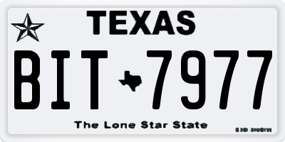 TX license plate BIT7977