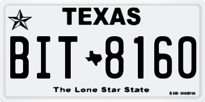 TX license plate BIT8160