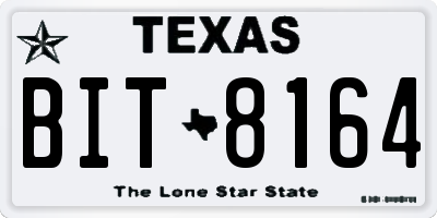 TX license plate BIT8164