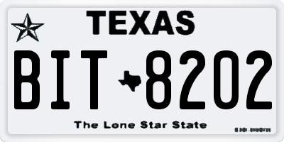 TX license plate BIT8202