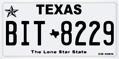 TX license plate BIT8229