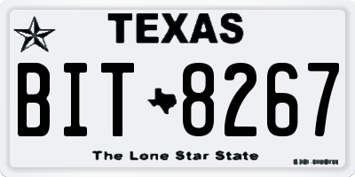 TX license plate BIT8267
