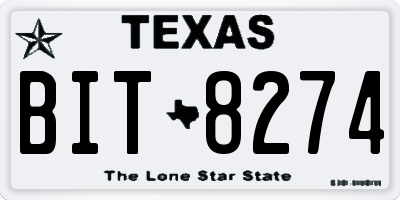 TX license plate BIT8274