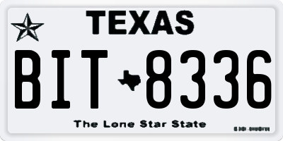 TX license plate BIT8336