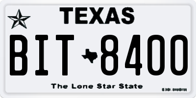 TX license plate BIT8400