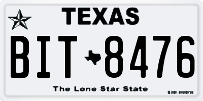 TX license plate BIT8476