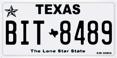 TX license plate BIT8489
