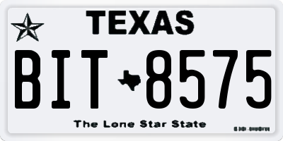 TX license plate BIT8575