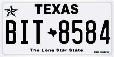 TX license plate BIT8584