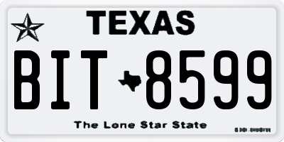 TX license plate BIT8599