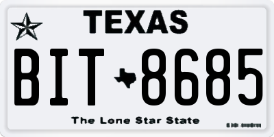 TX license plate BIT8685
