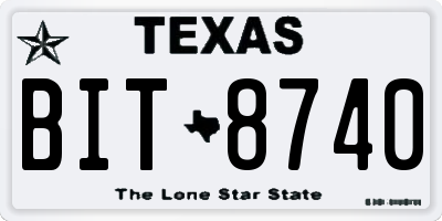 TX license plate BIT8740