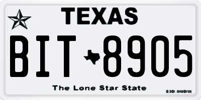 TX license plate BIT8905