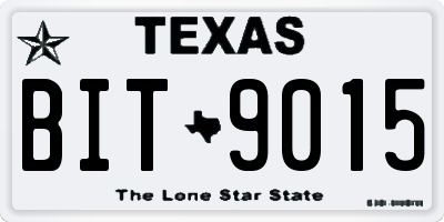 TX license plate BIT9015