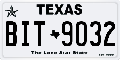 TX license plate BIT9032