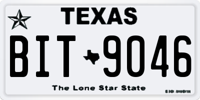 TX license plate BIT9046