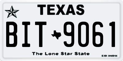 TX license plate BIT9061