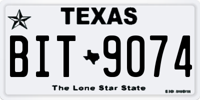 TX license plate BIT9074