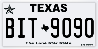 TX license plate BIT9090