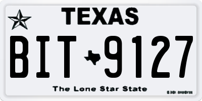 TX license plate BIT9127