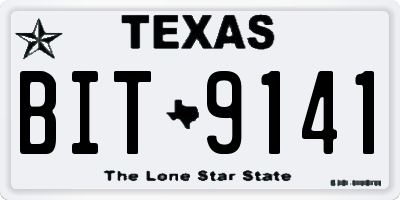 TX license plate BIT9141