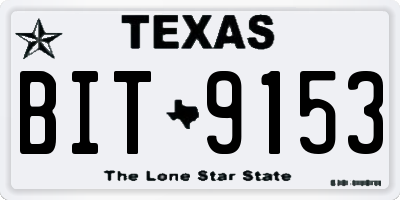 TX license plate BIT9153