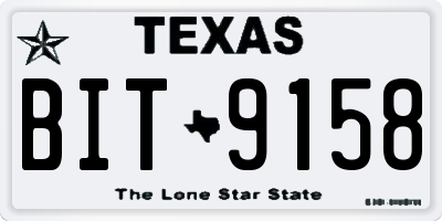 TX license plate BIT9158