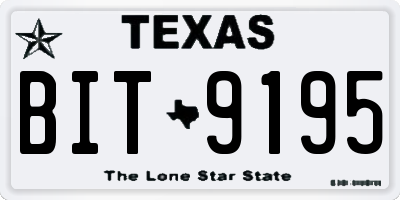 TX license plate BIT9195