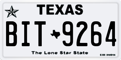 TX license plate BIT9264