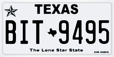 TX license plate BIT9495
