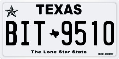 TX license plate BIT9510