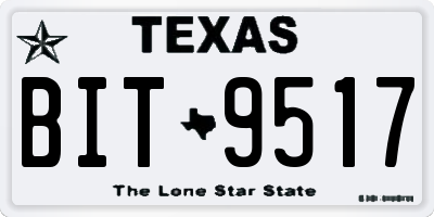 TX license plate BIT9517