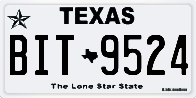 TX license plate BIT9524