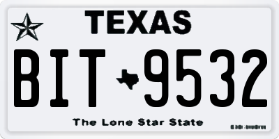 TX license plate BIT9532