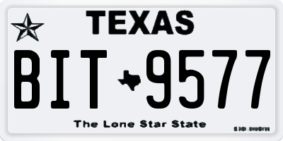 TX license plate BIT9577