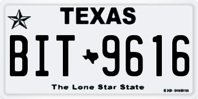 TX license plate BIT9616