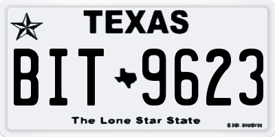 TX license plate BIT9623