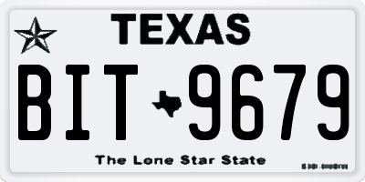 TX license plate BIT9679