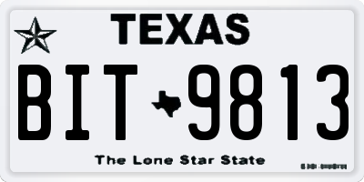TX license plate BIT9813