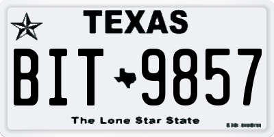 TX license plate BIT9857