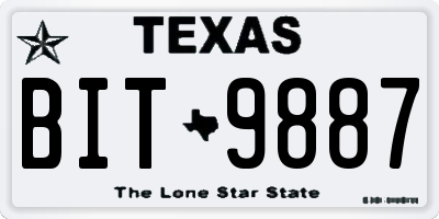 TX license plate BIT9887