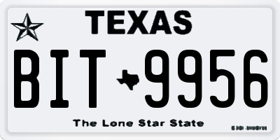 TX license plate BIT9956